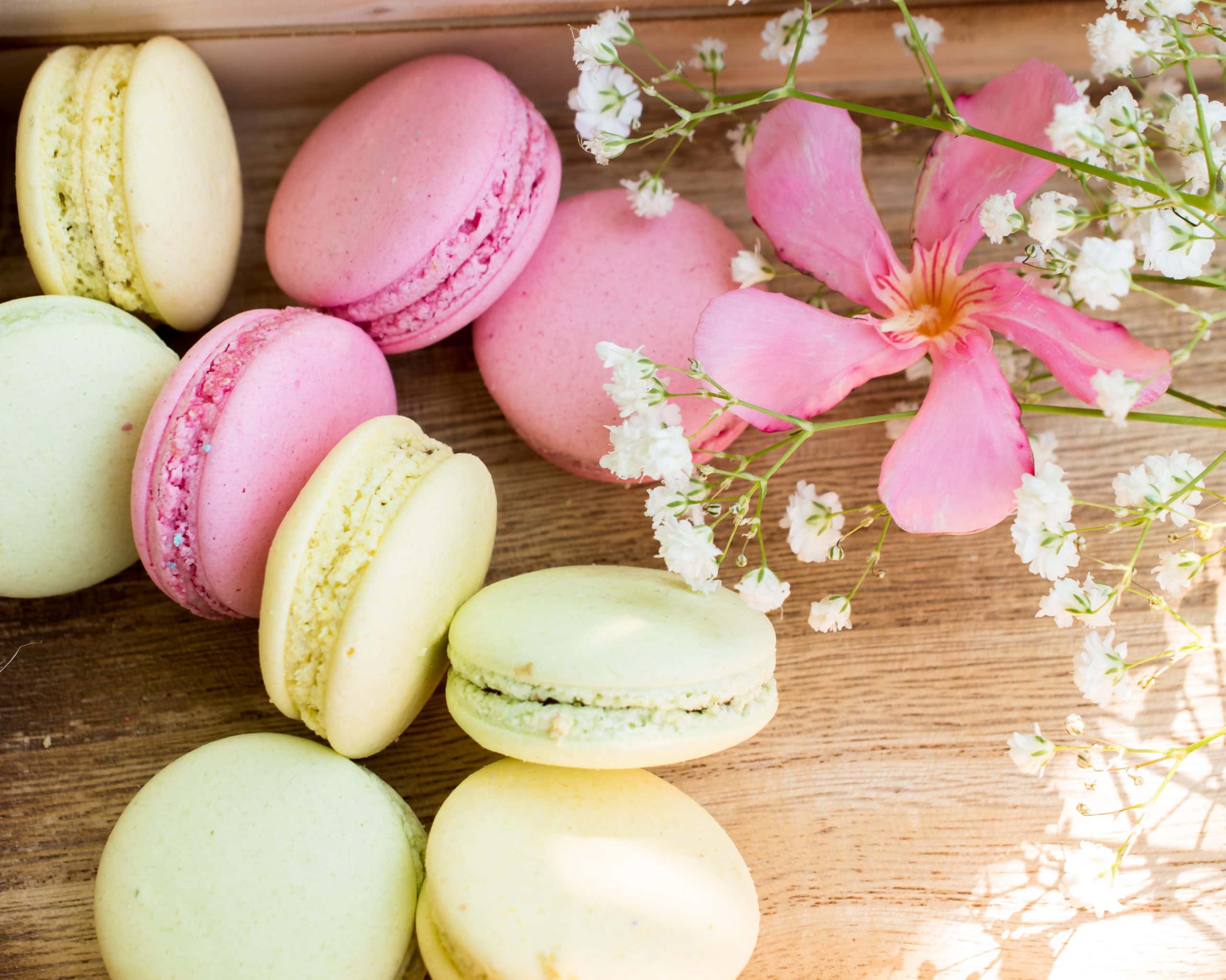 csokoládékrémes zöld macaron