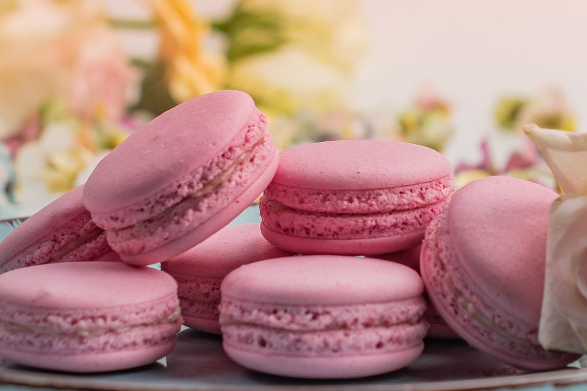 málnás macaron